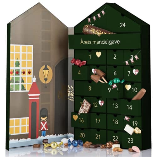 Kalenderhaus mit Schubladen. Schokolade, Lakritz, Mandeln, Marzipan, Karamell etc., Neu, Lieferbar ab 05.11